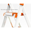 Multipurpose 5 Step Aluminum Ladder, Orange Color Highly Durable Foldable Ladder, With Non Slip Foot Pads. 