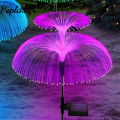 Solar Jellyfish Light 7 Colors Changing Outdoor Waterproof Garden Lights Led Fiber Optic Lamps For Lawn Patio. 