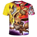 Pokemon Charizard 3D Summer Fashion Pikachu Cartoon T-shirt Anime Pokémon Hip-Hop Casual Children Short Sleeves Boys And Girls. 
