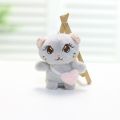 Soft Doll Plush Cat Keychain Satchel Pendant PP Cotton Plush Kitten With Love Bag Plush Toy  Lovely Birthday Gifts. 