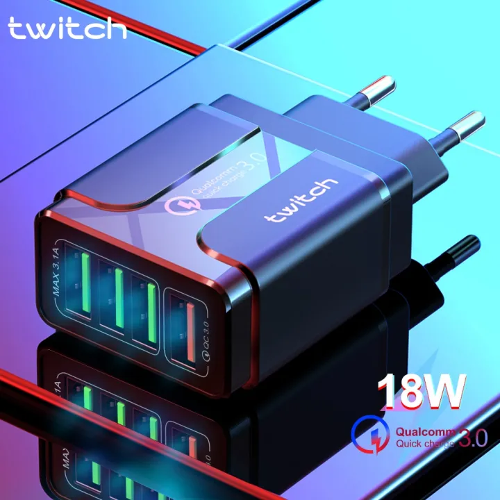 Twitch%2018W%204%20USB%20Ports%20Charger%20Adapter%203A%20Quick%20Charge%203.0%20Fast%20Charge%20New%20Mobile%20Charging%20Charger%20Fast%20Wall%20Charger%20For%20iPhone%2011%20Xiaomi%20Samsung%20Travel%20Wall%20Charger%20-%20Image%206