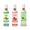 Herbal Bliss Rosemary Water, Strawberry, & Aloe Vera Hair Mist Set | Daily Strengthening, Hair Growth, Shine & Hydration Spray | Promotes Thicker Hair, Smoothness, and Controls Frizz for Men & Women (3-Pack). 