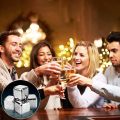 3 PCS Stainless Steel Ice Cubes Metal Whiskey Stones Reusable Whiskey Rocks Set with Ice Tongs and Ice Cube Tray for Cooling Rocks Whiskey Wine.... 
