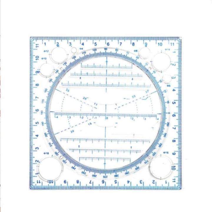 Multifunctional Drawing Template Art Design Construction Drafting Scale Ruler