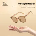 LouisWill Folding Sunglasses In Round Packaging Handbag Decorative Sun Glasses Outdoor Travel Sunscreen Sunglasses Women UV400 Trendy Sunglasses For Women Round Chic Retro Sunglasses. 
