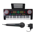 Yongmei YM-238C 44-Keys Electronic Keyboard Piano with Mic, power adaptor, Music Rest (YM-238 Black 44 keyboard organ music yong mei keyboard organ. 