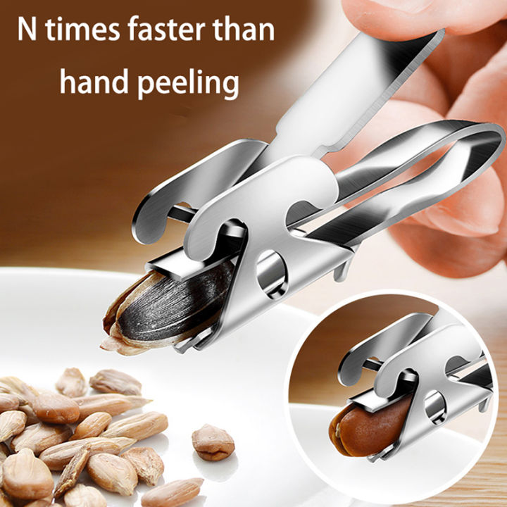 Seed Peeling Shell 1Pc Stainless Steel Melon Seed Peeling Artifact Pine Nut Opening Device ...