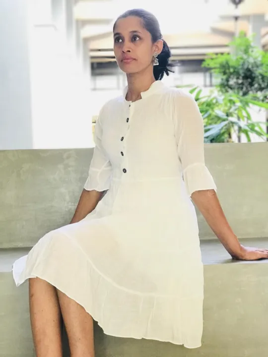 Nessie%20Black%20White%20Frock%20O%20Neck%20Shirt%20Collar%20Short%20Sleeve%20Short%20Dress%20-%20Image%203