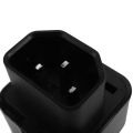 IEC 320 C14 to universal Female Power Adapter AC Power Plug Connector, Black. 