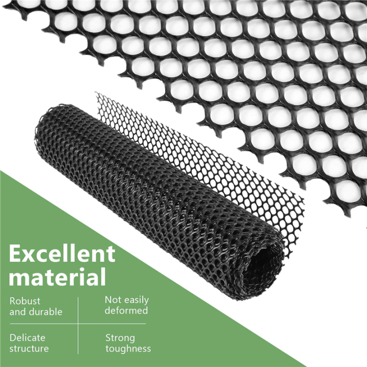 15.7%20Inch%20X%2010FT%20Plastic%20Chicken%20Fence%20Mesh,Hexagonal%20Fencing%20Wire%20for%20Gardening,%20Poultry,%20Chicken%20Wire%20Frame%20Black%20-%20Image%205