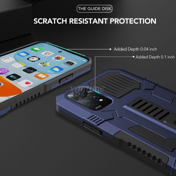 Vantime%20for%20Xiaomi%20Redmi%20Note%2011%20Pro%205G%20/%20Note%2012%20Pro%204G%20Slim%20Case%20Kickstand%20Hard%20Matte%20Back%20Phone%20Cover%20-%20Image%204