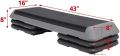 Mansa TUFF Fitness Adjustable Aerobic Stepper Workout Step with 4 Risers Fitness & Exercise Platform Trainer, Gym Home Used Aerobic Exercise Gymnastics Fitness Board with non-slip top and bottom to protect your floor.. 
