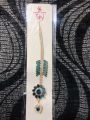 Nethi Chutti /Traditional Kandiyan Gold Plated Drop Style Hair Ornament Maang Tikka/Nalal Thali With White Pearl for Women. 