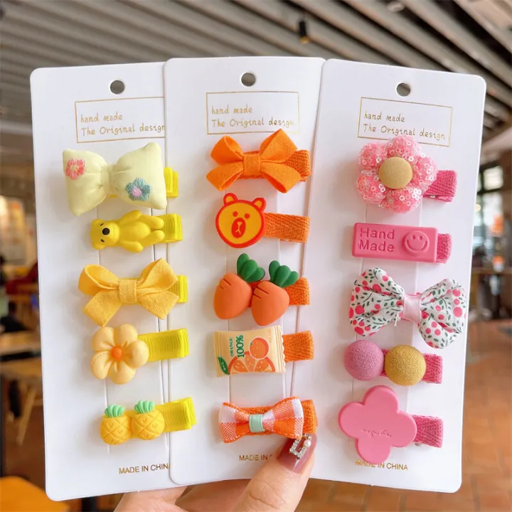 5pcs/Set%20Cute%20Cartoon%20Girls%20Hair%20Clips%20Sweet%20Princess%20Bowknot%20Flower%20Baby%20Hairpin%20Headwear%20Accessories%20-%20Image%203