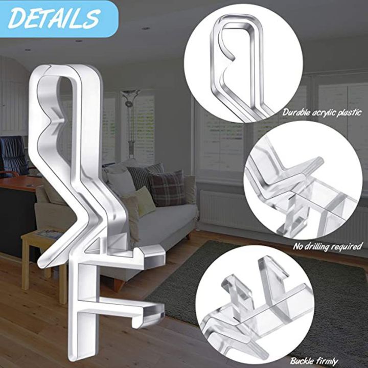1-7/8%20Inch%20Hidden%20Channel%20Valance%20Clips%20Clear%20Plastic%20Valance%20Clips%20Clear%20Channel%20Valance%20Clips%20for%20the%20Valance%20with%20A%20Groove%20in%20the%20Back%20(%2024Pcs%20)%20-%20Image%206