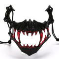 Pattern Horror Novelty Skeleton Feature Wolf Theme Skull Dragon Design Half-face Halloween Props for Costume Parties. 