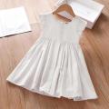 Girls' Dress 2024 Summer New Girl Ruffled Flounced Sleeve Vest Skirt Thin Princess Dress Baby Skirt. 