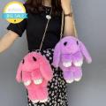 Cute Plush Rabbit Single Shoulder Bag Crossbody Bags Japanese Bunny Stuffed Rabbit Toy Children School Backpack Kids Gift Toys. 