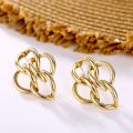 Gold Silver Color Alloy Drop Earrings For Women Exaggeration Earrings Wedding Simple Fashion Jewelry Trend Accessories. 