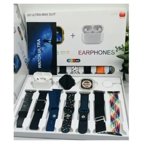 Hiwatch%20i20%20Ultra%202%20,%203%20MAX%20Suit%20SmartWatch%20+%20Airpods%20Pro%20with%20Transparent%20Screen%20Guard%20Watch%20with%20Seven%20Decorated%20Straps%20-%20Image%205