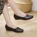 Women's black Rubber shoes ladies office shoes School shoes TPR sole. 