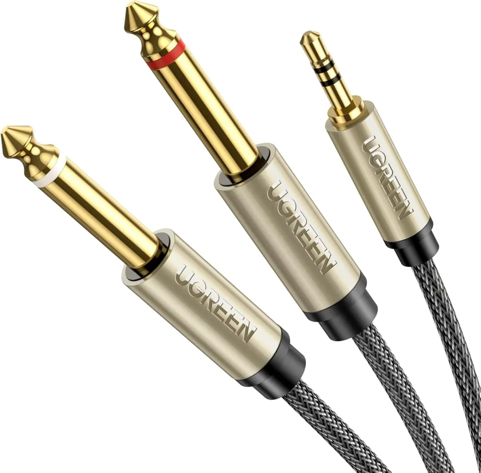 Cavo Audio 3.5 Mm A Doppio 6.35 Mm - 2 Metri, Per Altoparlanti E Mixer - Foto 3
