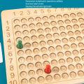 Wooden Multiplication Board Educational Multiplication Game Board For Learning. 