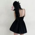 Can't Hide Zhao Lusi Same Style White Fitted Waist Vest Sling Dress Women's Summer Short Skirt Hot Girl Slim White Dress. 