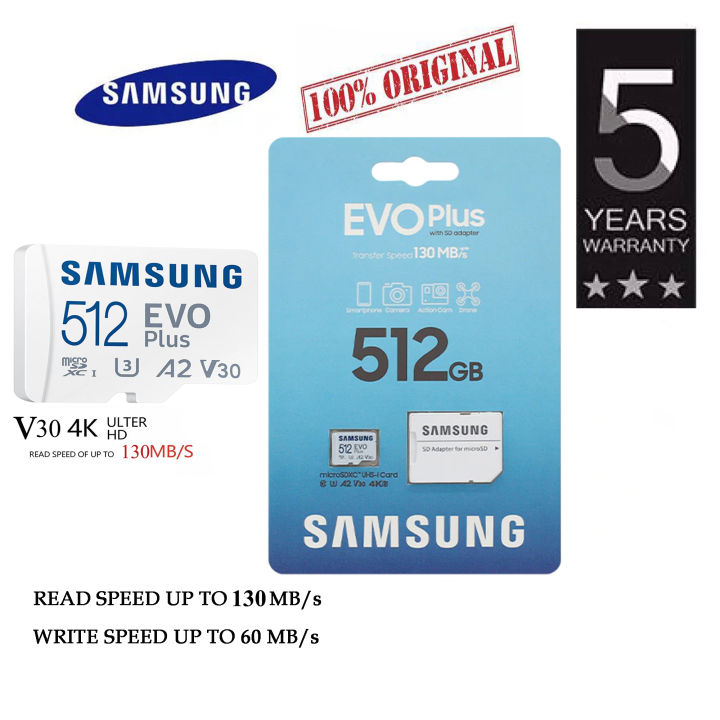 Samsung%20Class%2010%20EVO%20Plus%20Micro%20SDXC%20UHS-3%20512GB%20Memory%20Card%20TF%20Card%20-%20Image%202