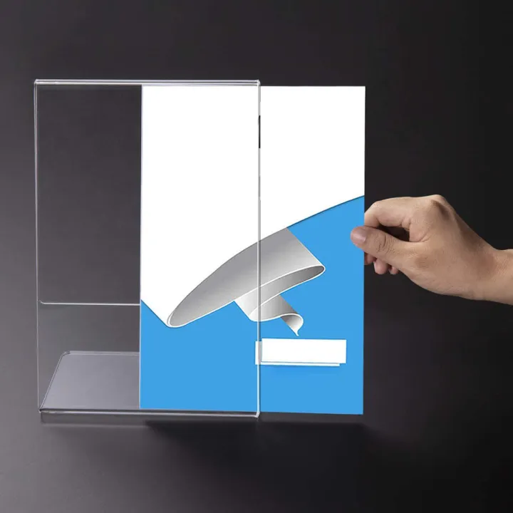 Clear%20Acrylic%20Plastic%20Leaflet%20Display%20Stands%20(Size%2012.5cm%20x%206.3cm)%20/%20Sign%20Holders%20/%20Plastic%20Brochure%20Holders%20/%20Paper%20Display%20Sign%20Holders%20-%2010pcs%20Pack%20-%20Image%203