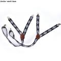 Mens Y Shape Adjustable Elastic Shirt Holders Straps Sock Non-Slip Clamps Leg Suspenders Shirt Stays Garters. 