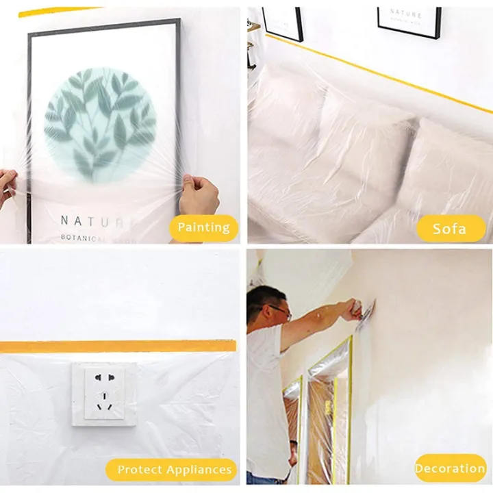 8%20Pcs%20Plastic%20Dust%20Sheets%20Roll%200.55%20x%2020M%20Pre-Taped%20Masking%20Film%20Drop%20Cloths%20for%20Painting%20Bed%20Furniture%20Covering%20-%20Image%206