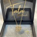 ShopSphere TALA hand made Twofer Necklace Four Leaf Clover Necklace 18k Gold 2in1 Tomomi Pendant With Gift Jewelry Box Women Accessories. 