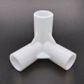 3 Way White Pvc Tent Feet Corner Center Connector Pvc Straight Elbow Tee Connector Plastic Joint Diy Wardrobe Tent Fittings. 