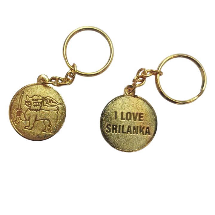 I Love Sri Lanka Golden Color Metal Key Tag Key Chain Key Ring Best Quality Key Tag Sri Lankan Beauty Key Tag