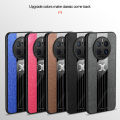 Lereach Woven Cloth Case for Huawei Mate 50 Pro Shockproof Back Cover Phone Case with Separate Ring Stand. 