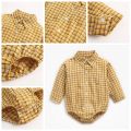 Cotton Baby Boys Bodysuits Plaid Fashion Infant Clothes Newborn Baby Long Sleeve Jumpsuits Casual. 