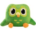 Doll soft padding moving ingo owl green Duol hawk plush toy duo owl cartoon anime owl object toy kids birthday gift. 