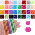 1 Box 6/8mm 24 Colors/Lot Imitation Jade Glass Round Bead for Bracelet Necklace DIY Jewelry Making. 