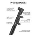 RockBros Portable Bike Air Pump Lightweight 80PSI Schrader Presta Valve Bicycle Hand Pump. 