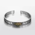 【VNOX Jewelry Store】(New) vintage alloy Pixiu open bracelet lucky true Heart Sutra bracelet MEN'S WOMEN'S cancel bracelet. 