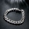 Gold Plated 18K Gold Chain Bracelet 7mm/6mm for Girls and Boys Ladies and Gents. 