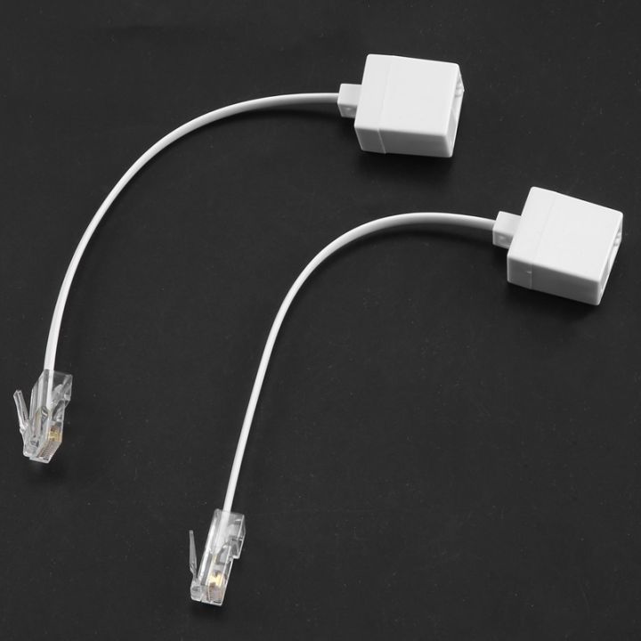2 socket 8P4C / RJ45 male RJ11 6P4C to female M / F Adapter telephone Ethernet