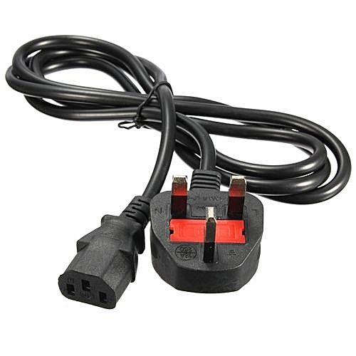 Power Cable - High Quality 3 Pin UK Plug AC Power Cable Wire With Fuse For PC, Rice Cooker, Kettle