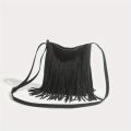 【ThinkWay】Boho Style Tassel Crossbody Bag Vintage Suede Shoulder Bag Casual Fringe Messenger Bag For Women. 