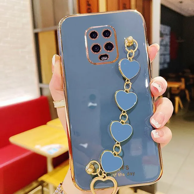 LECOMES%20for%20Xiaomi%20Redmi%20Note%209%20Pro%20Back%20Cover%20with%20Love%20Heart%20Bracelet%20Chain%20Luxury%206D%20Plating%20Shiny%20Soft%20Silicone%20Mobile%20Phone%20Case%20Pouch%20Girls%20-%20Image%209
