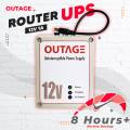 12V Uninterruptible Power Supply - Mini UPS/ Power Backup/ Battery Backup for 4G Fibre Router / Router UPS / DC UPS [OUTAGE HR-NPJ012] [12V 1A] [Made in Sri Lanka]. 