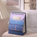 Desktop Mini Calendar Clock-in Calendar Book Scenery-themed Decoration Student Self-disciplined Calendar. 