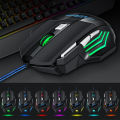 T-Wolf TF-390 USB Wired Gaming Keyboard & Mouse Standard 104 Keys Ergonomic Multimedia Keyboard Rainbow LED Backlight RGB for PC Computer Desktop Laptop Keyboard & Mouse Combo. 