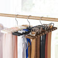 10 Slot Tie Belt Hanger Wardrobe Belt Rotating Organizer Rack Multifuctional Scarf Hanger Home Closet Storage Holder. 